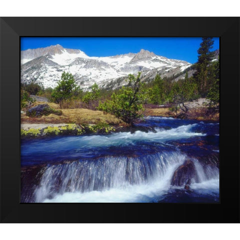 CA, Sierra Nevada A Creek in the High Sierra Black Modern Wood Framed Art Print by Talbot Frank, Christopher