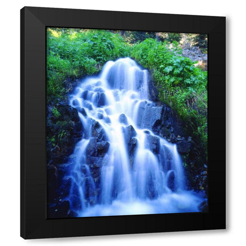 CA, Sierra Nevada Waterfall in Reds Meadow Black Modern Wood Framed Art Print with Double Matting by Talbot Frank, Christopher