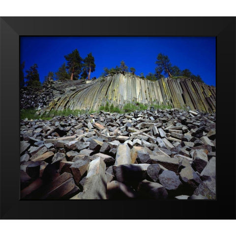 CA, Sierra Nevada Formations of Devils Postpile Black Modern Wood Framed Art Print by Talbot Frank, Christopher