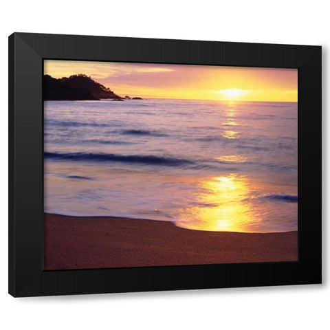 CA, Sunset over the Central California Coast Black Modern Wood Framed Art Print with Double Matting by Talbot Frank, Christopher