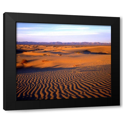 USA, California, Glamis Sand Dunes at Sunset Black Modern Wood Framed Art Print with Double Matting by Talbot Frank, Christopher