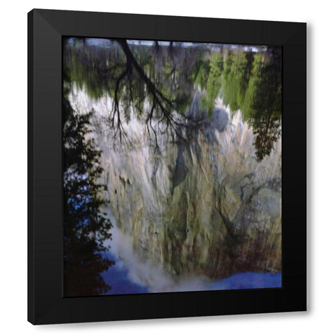 CA, Yosemite El Capitan and the Merced River Black Modern Wood Framed Art Print with Double Matting by Talbot Frank, Christopher