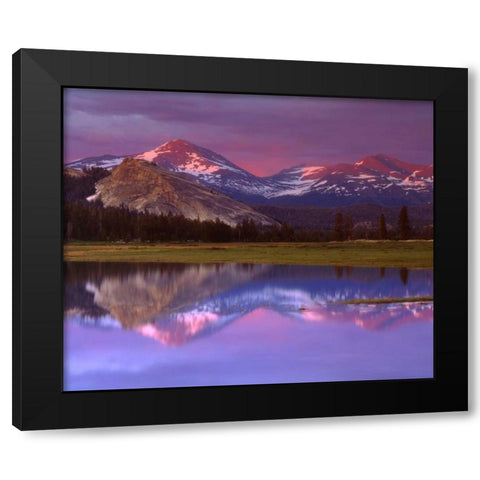 CA, Yosemite Lembert Dome and Tuolumne River Black Modern Wood Framed Art Print by Talbot Frank, Christopher