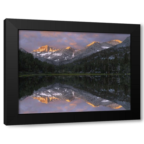 USA, California Marsh Lake at sunrise Black Modern Wood Framed Art Print with Double Matting by Flaherty, Dennis