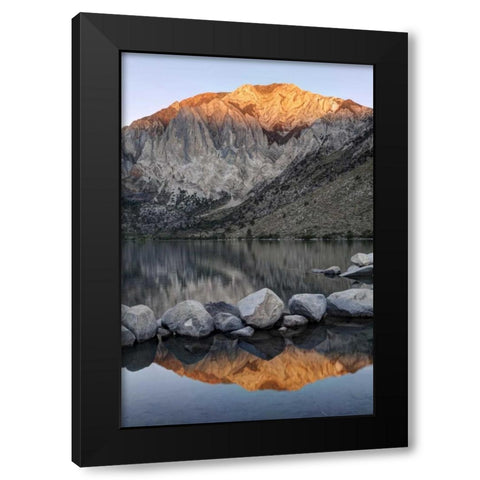 USA, California Convict Lake at sunrise Black Modern Wood Framed Art Print by Flaherty, Dennis