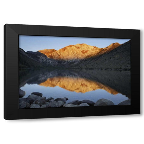USA, California Convict Lake at sunrise Black Modern Wood Framed Art Print with Double Matting by Flaherty, Dennis