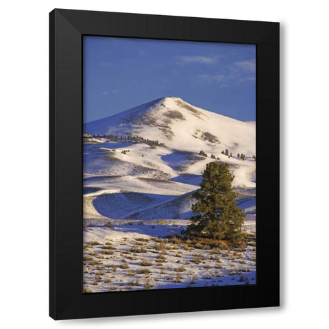 CA, Mammoth Lakes Landscape of Glass Mountain Black Modern Wood Framed Art Print by Flaherty, Dennis