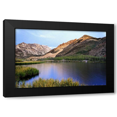 California, Bishop North Lake at sunrise Black Modern Wood Framed Art Print by Flaherty, Dennis