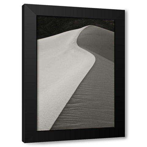 CA, Death Valley S-shaped dune ridge in morning Black Modern Wood Framed Art Print by Young, Bill