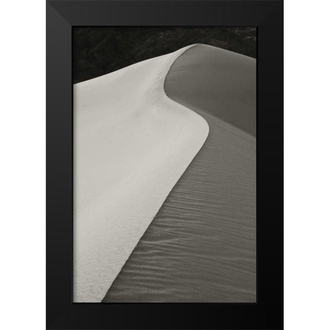 CA, Death Valley S-shaped dune ridge in morning Black Modern Wood Framed Art Print by Young, Bill