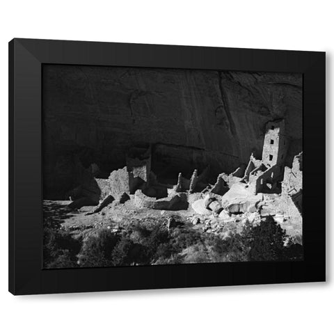 Colorado, Mesa Verde NP Square Tower House ruin Black Modern Wood Framed Art Print by Flaherty, Dennis