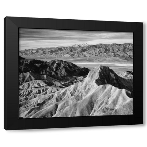 CA, Death Valley NP Manley Beacon at sunrise Black Modern Wood Framed Art Print by Flaherty, Dennis