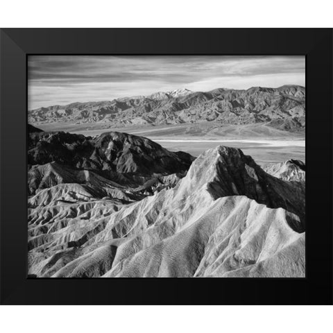 CA, Death Valley NP Manley Beacon at sunrise Black Modern Wood Framed Art Print by Flaherty, Dennis