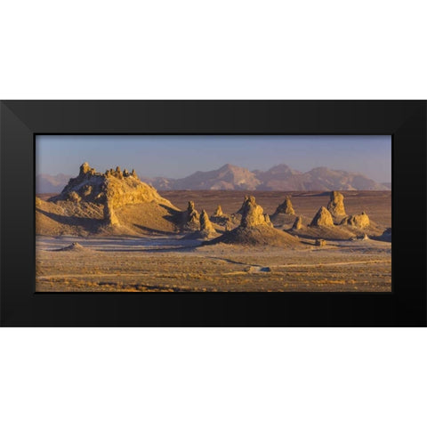 USA, California Sunset on Trona Pinnacles Black Modern Wood Framed Art Print by Paulson, Don