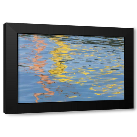 CA, San Diego Abstract reflections in water Black Modern Wood Framed Art Print by Paulson, Don