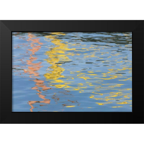 CA, San Diego Abstract reflections in water Black Modern Wood Framed Art Print by Paulson, Don