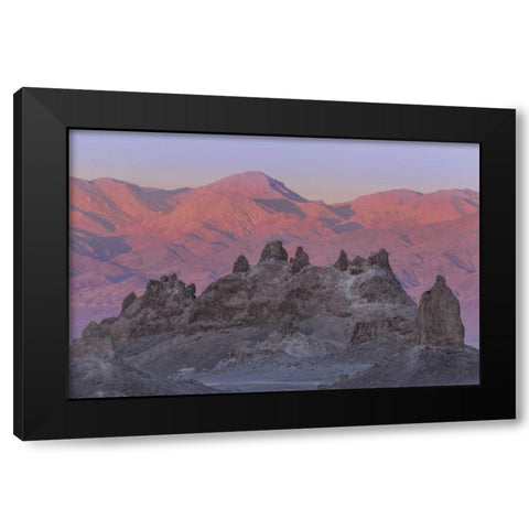 USA, California Sunset on Trona Pinnacles Black Modern Wood Framed Art Print with Double Matting by Paulson, Don