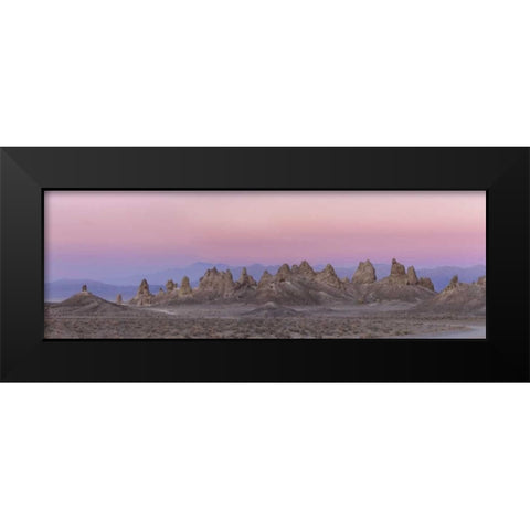 California Panoramic of Trona Pinnacles Black Modern Wood Framed Art Print by Paulson, Don