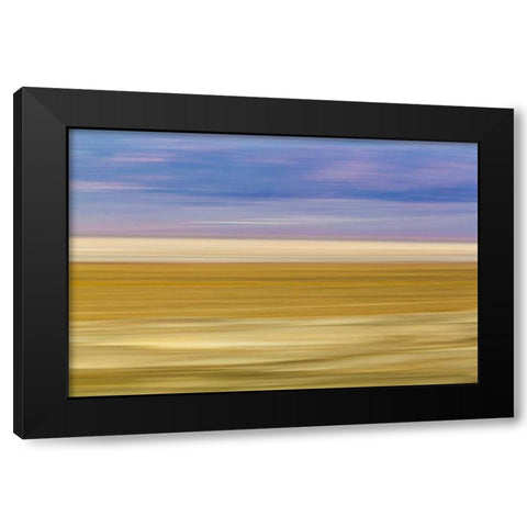 CA, Trona Pinnacles Blurred abstract of desert Black Modern Wood Framed Art Print by Paulson, Don