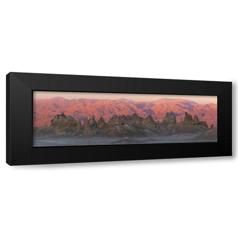 California Panoramic of Trona Pinnacles Black Modern Wood Framed Art Print with Double Matting by Paulson, Don