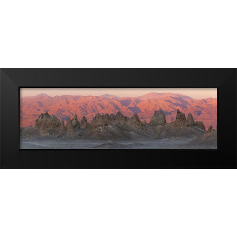 California Panoramic of Trona Pinnacles Black Modern Wood Framed Art Print by Paulson, Don