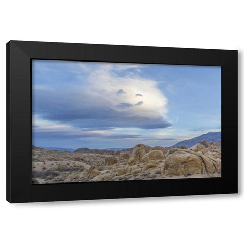 CA, Sierra Nevada Clouds over the Alabama Hills Black Modern Wood Framed Art Print by Paulson, Don