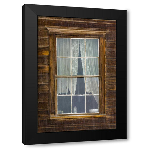 USA, California, Bodie Close-up of window Black Modern Wood Framed Art Print by Paulson, Don