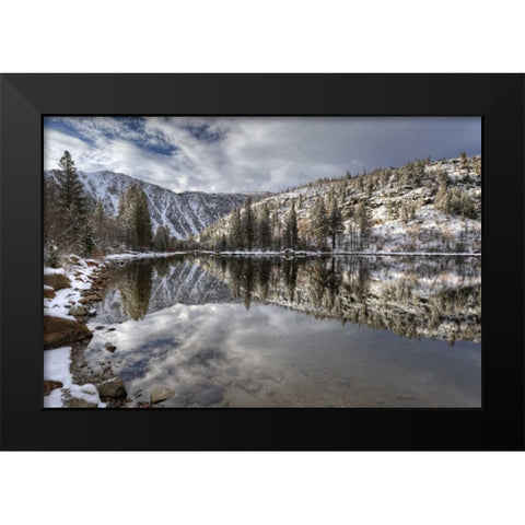 California, Sierra Nevada Spring at North Lake Black Modern Wood Framed Art Print by Flaherty, Dennis