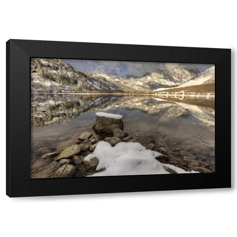 California, Sierra Nevada Spring at North Lake Black Modern Wood Framed Art Print with Double Matting by Flaherty, Dennis