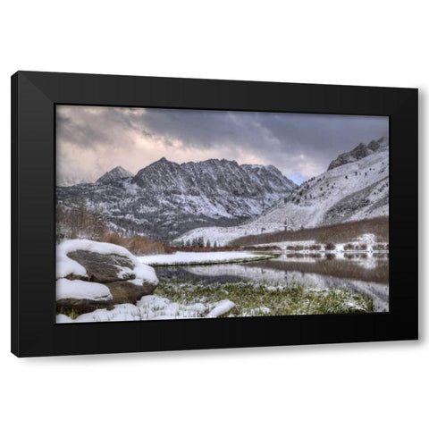 California, Sierra Nevada Spring at North Lake Black Modern Wood Framed Art Print by Flaherty, Dennis