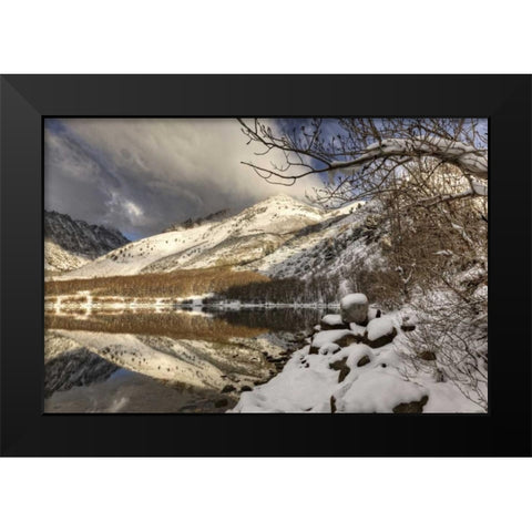 California, Sierra Nevada Spring at North Lake Black Modern Wood Framed Art Print by Flaherty, Dennis