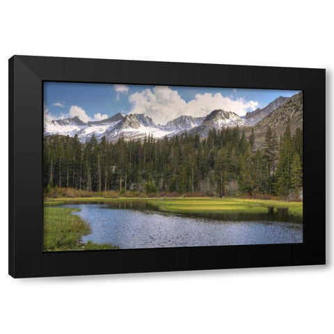 California, Sierra Nevada Weir Pond landscape Black Modern Wood Framed Art Print by Flaherty, Dennis