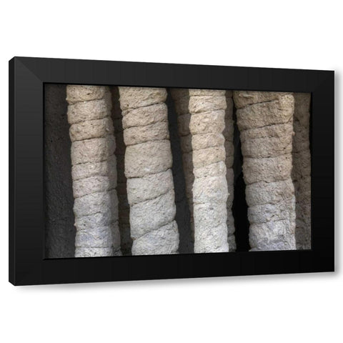 California, Mono County Volcanic rock pillars Black Modern Wood Framed Art Print with Double Matting by Flaherty, Dennis