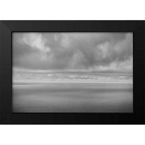 California-Big Sur Coast Storm clouds shade ocean  Black Modern Wood Framed Art Print by Jaynes Gallery
