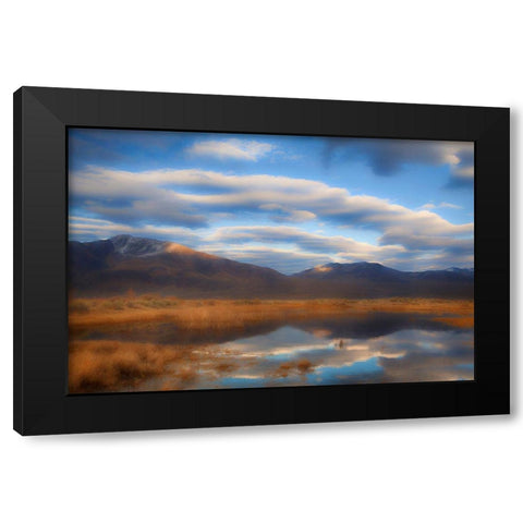 California-Owens Valley Abstract of reflections in river Black Modern Wood Framed Art Print by Jaynes Gallery