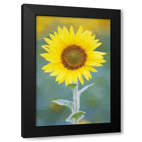 California Abstract of sunflower Black Modern Wood Framed Art Print by Jaynes Gallery