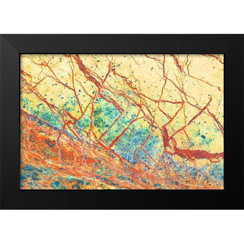 California Detail of marble rock patterns Black Modern Wood Framed Art Print by Jaynes Gallery