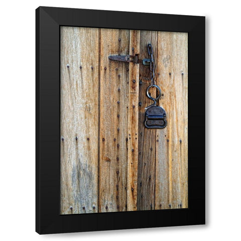 Usa-California Old latch and bolt-ghost town of Bodie Black Modern Wood Framed Art Print by Sederquist, Betty