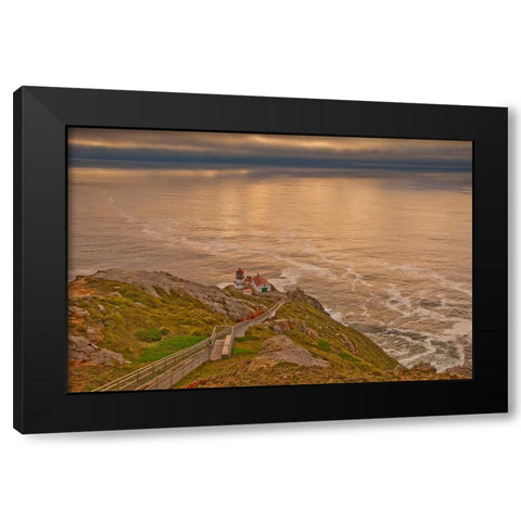 Usa-California Point Reyes Light Black Modern Wood Framed Art Print with Double Matting by Sederquist, Betty