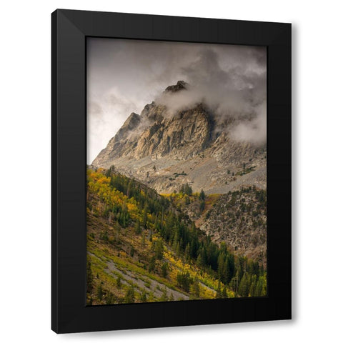 Usa-California-Sierra Nevada Mighty Peaks in the Lundy Lake area in fall Black Modern Wood Framed Art Print by Sederquist, Betty