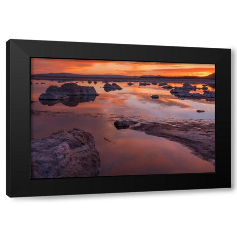 Usa-California-Sierra Nevada Mono Lake Black Modern Wood Framed Art Print by Sederquist, Betty