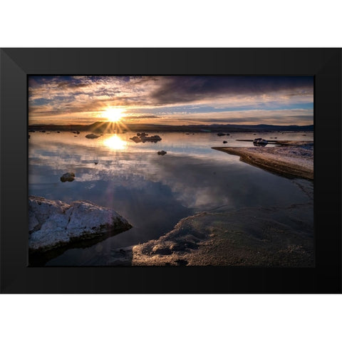 Usa-California-Sierra Nevada-Mono Lake Black Modern Wood Framed Art Print by Sederquist, Betty