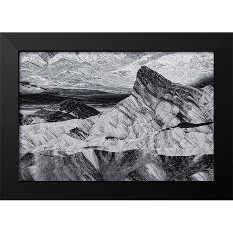 USA-Death Valley-Zabriskie Point Black Modern Wood Framed Art Print by Theodore, George and Marilu