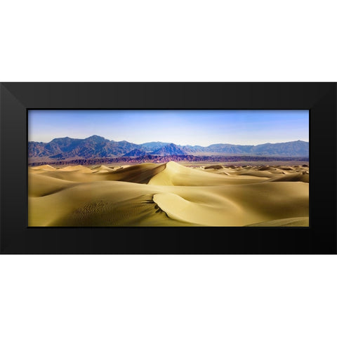 Death Valley Sand Dunes at Mesquite Flats. Black Modern Wood Framed Art Print by Muir, Janet
