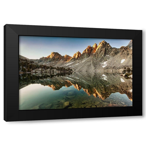 Morning Light-Kearsarge Lake-High Sierra Black Modern Wood Framed Art Print with Double Matting by Ford, John