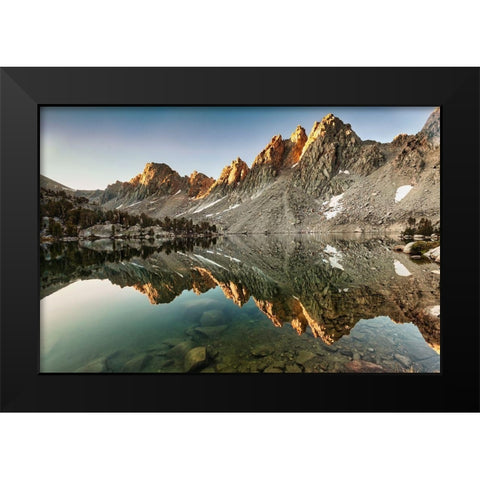 Morning Light-Kearsarge Lake-High Sierra Black Modern Wood Framed Art Print by Ford, John