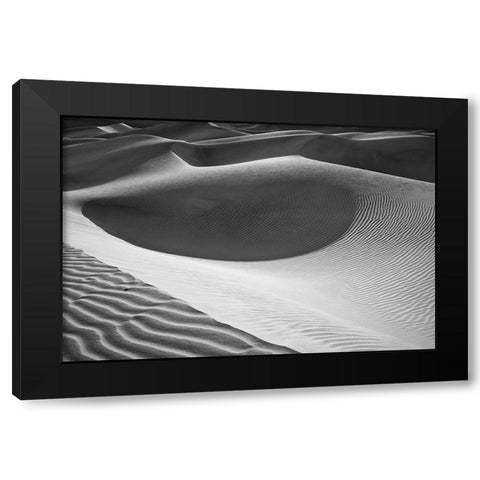 Dune Abstract-Death Valley Black Modern Wood Framed Art Print by Ford, John
