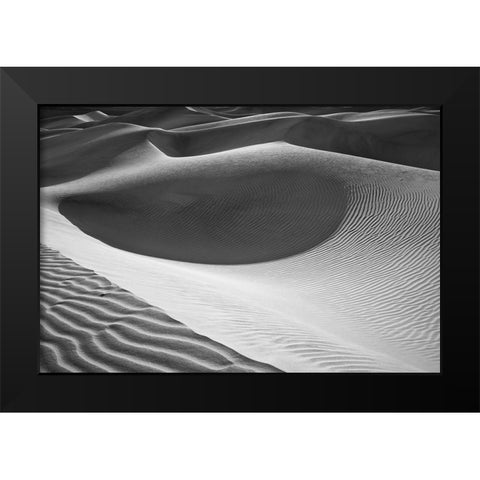 Dune Abstract-Death Valley Black Modern Wood Framed Art Print by Ford, John