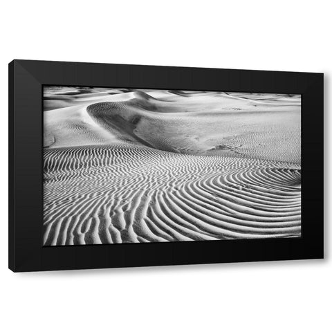 Dune Abstract-Death Valley Black Modern Wood Framed Art Print by Ford, John