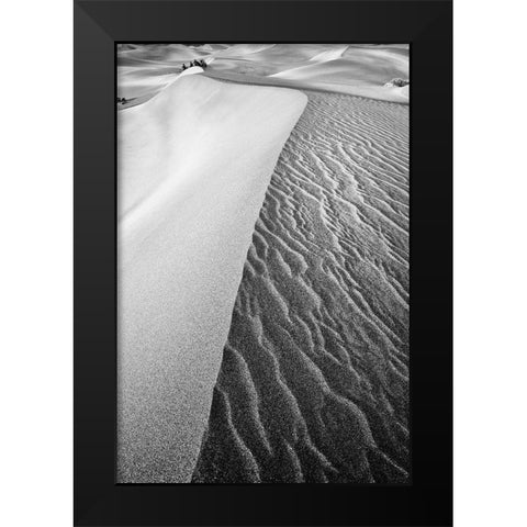 Dune Abstract-Death Valley Black Modern Wood Framed Art Print by Ford, John